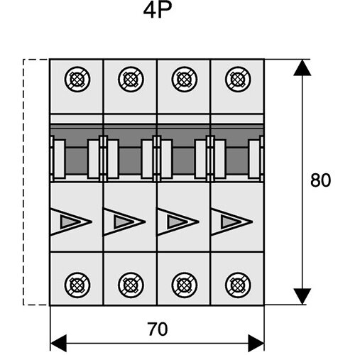 Eaton PLS6-B16-4-MW-FLO installatieautomaat 3-polig+N 16A B-karakteristiek 6kA 1742420