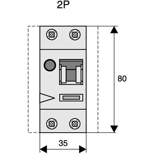 Eaton PFIM-40-2-003-A-MB-FLO aardlekschakelaar 2-polig 40A 30mA Type-A Flex onder