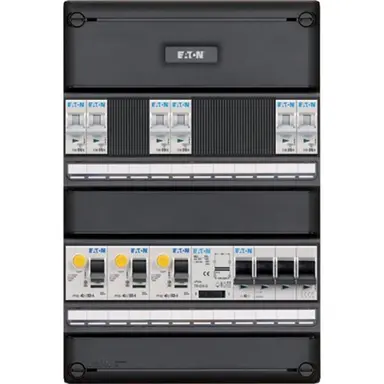 Eaton I-63V340T-HS-64 groepenkast 3-fase 6 groepen 3-aardlekschakelaars en hoofdschakelaar