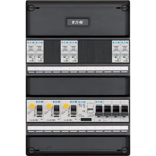 Eaton I-63V340T-HS-64 groepenkast 3-fase 6 groepen 3-aardlekschakelaars en hoofdschakelaar