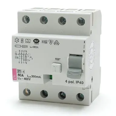 ETI 432000075 aardlekautomaat KZS-4M B 10A 30mA 3p+n