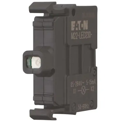 Eaton M22-LED230-B signaallamphouder - element LED Blauw frontbevestiging 85-264 VAC 218059