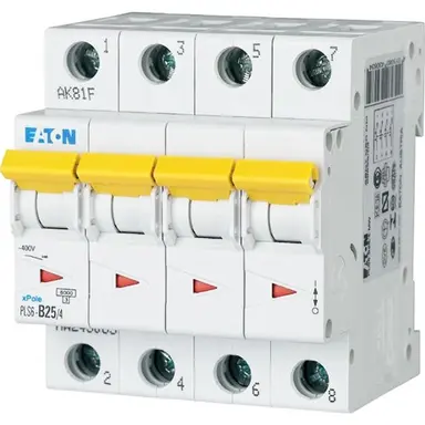 Eaton PLS6-B25/4-MW installatieautomaat 4-polig 25A B-karakteristiek 6kA 243063