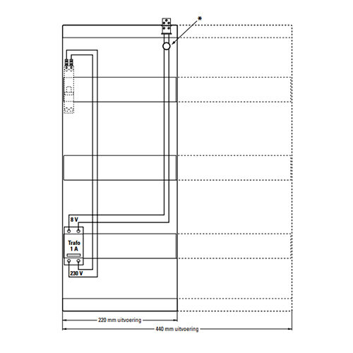 Eaton TR-G-8-M-FL beltransformator 240VAC - 8VAC 1A MEDUSA