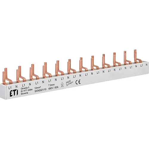 ETI 380050145 kamrail 12-modulen 1fase+nul 3800 501 45