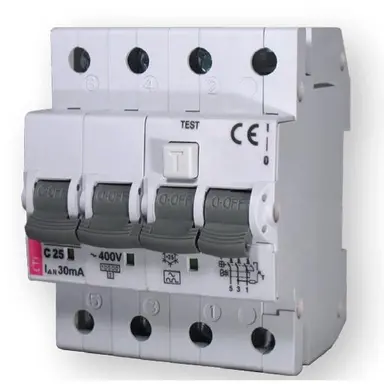 ETI 431000156 aardlekautomaat KZS-4M B 32A 30mA 3p+n