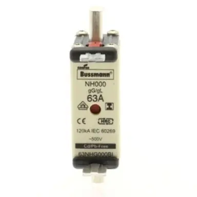Eaton NH FUSE 63A 500V SIZE 000 GG IMGL Smeltpatroon (mes) NH000 63A