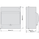 Eaton MINI-6-ST verdeler mini opbouw 1-rij met 6-plaatseenheden IP30 MINI-6-T