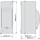 Eaton MINI-2-T verdeler mini opbouw 1-rij met 2-plaatseenheden IP30