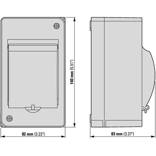 Eaton 177072 verdeler mini opbouw 1-rij met 3-plaatseenheden IP30 MINI-3-T