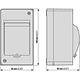 Eaton 177072 verdeler mini opbouw 1-rij met 3-plaatseenheden IP30 MINI-3-T