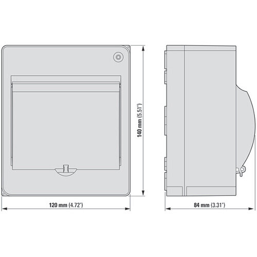 Eaton 177074 verdeler mini opbouw 1-rij met 5-plaatseenheden IP30 MINI-5-T