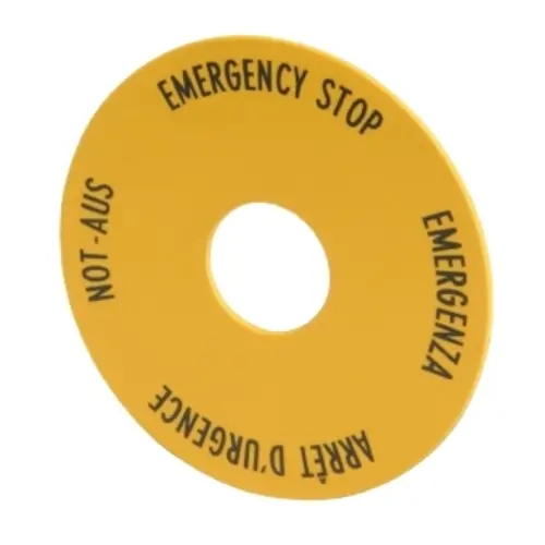 Eaton M22-XAK3 Tekstschild EMERGENCY STOP Ge