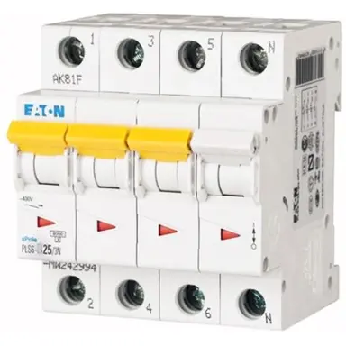 Eaton PLS6-C25/3N-MW installatieautomaat 3p+N 25A C-karakteristiek 6kA 243020
