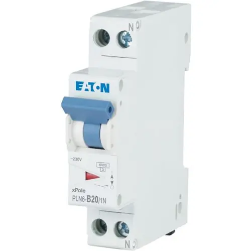 Eaton PLN6-B20/1N-MW installatieautomaat 1P+N 20A B-karakteristiek 6kA 263165