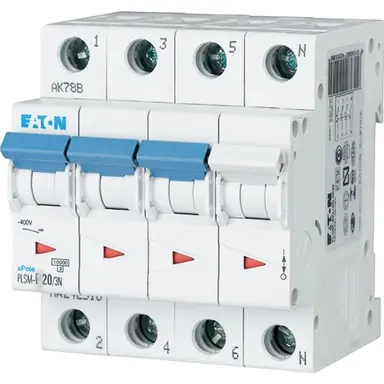 Eaton PLSM-C20/3N-MW installatieautomaat 3p+N 20A C-karakteristiek 6kA 242544