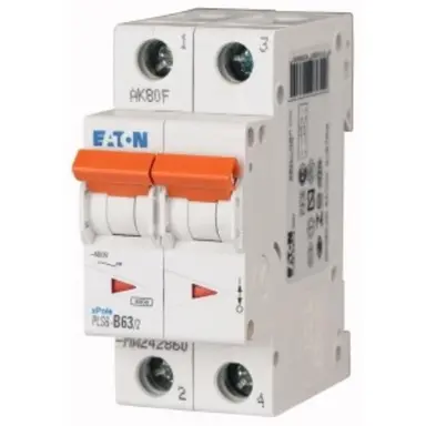 Eaton PLS6-C63/2-MW Installatieautomaat C-kar 2P 4