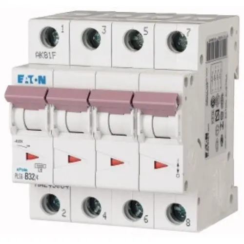 Eaton PLS6-B32/4-MW installatieautomaat 4-polig 32A B-karakteristiek 6kA 243064