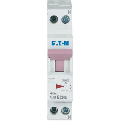 Eaton PLN6-B32/1N-MW installatieautomaat 1p+N 32A B-karakteristiek 6kA 263167