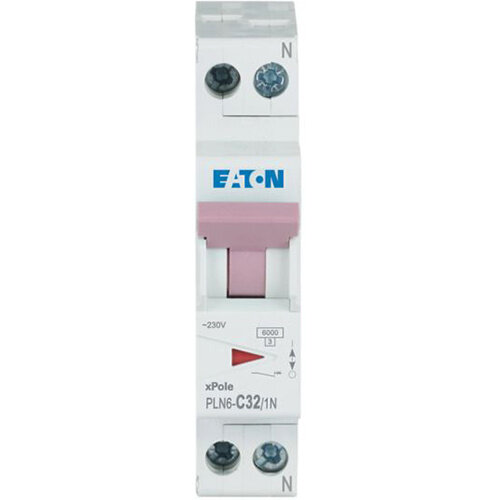 Eaton PLN6-C32/1N-MW installatieautomaat 1p+N 32A C-karakteristiek 6kA 263177