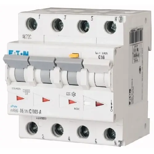 Eaton mRB6-10/3N/C/003-A Aardlekautomaat 10A 3p C-kar