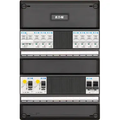 Eaton I-72G14F0-HS-64 groepenkast 1-fase 7 groepen + fornuisgroep 2-aardlekschakelaars en hoofdschakelaar