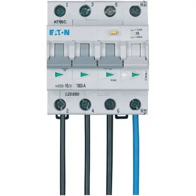 Eaton mRB6-16-3N-B-003-A-FL aardlekautomaat 16A 3p+N 30mA B-karakteristiek 6kA klasse-A