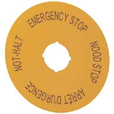 Eaton M22-XAK13 Tekstschild Geel Rond