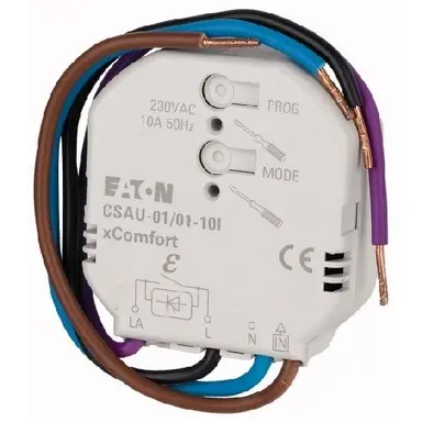 Eaton CSAU-01/01-10IE xComfort schakelactor 1-polig met geïntegreerde binaire ingang en energiemeetsensor inbouw 10A 2300 Watt 230VAC