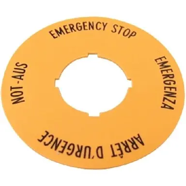 Eaton M22-XAK11 Tekstschild Geel Rond