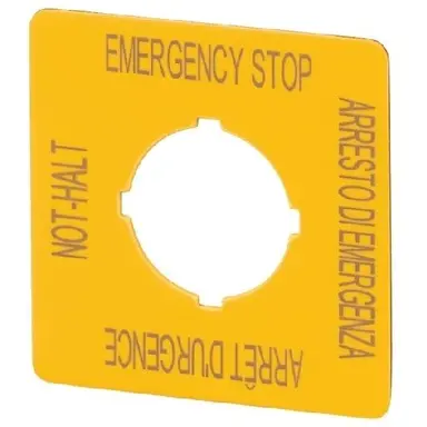 Eaton M22-XYK11 Tekstschild Geel Vierkant (k