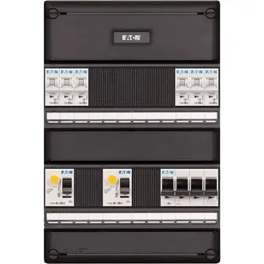 Eaton I-62V3400-HS-64 groepenkast 3-fase 6 groepen 2-aardlekschakelaars en hoofdschakelaar