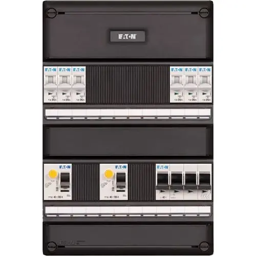 Eaton I-62V3400-HS-64 groepenkast 3-fase 6 groepen 2-aardlekschakelaars en hoofdschakelaar