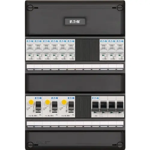 Eaton I-93V3400-HS-64 groepenkast 3-fase 9 groepen 3-aardlekschakelaars en hoofdschakelaar