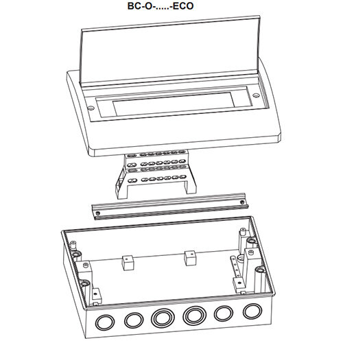 Eaton 280347 installatiekast opbouw 1-rij 12-plaatseenheden IP40 BC-O-1/12-ECO