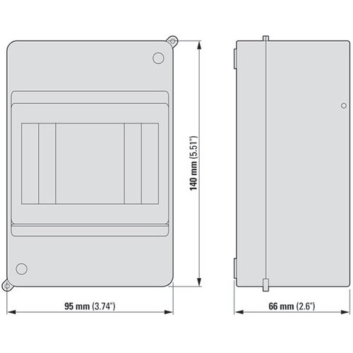 Eaton MINI-4 miniverdeler opbouw 1-rij 4-plaatseenheden IP20