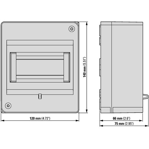 Eaton MINI-5 miniverdeler opbouw 1-rij 5-plaatseenheden IP20