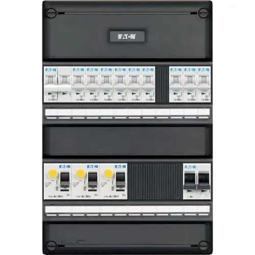 Eaton I-93G14F0-HS-64 groepenkast 1-fase 9 groepen + fornuisgroep 3-aardlekschakelaars en hoofdschakelaar