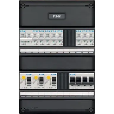 Eaton I-83V34F0-HS-64 groepenkast 3-fase 8 groepen + fornuisgroep 3-aardlekschakelaars en hoofdschakelaar
