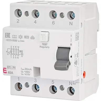 ETI 432000353 aardlekautomaat KZS-4M B 25A 300mA 3p+n