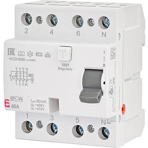 ETI 432000353 aardlekautomaat KZS-4M B 25A 300mA 3p+n