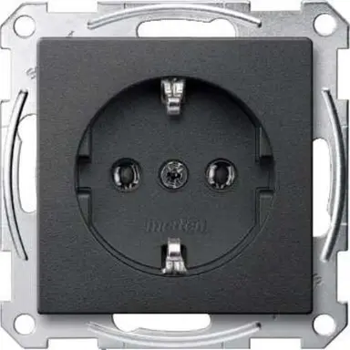 Schneider MTN2301-0414 wandcontactdoos 1v randaarde inbouw antraciet