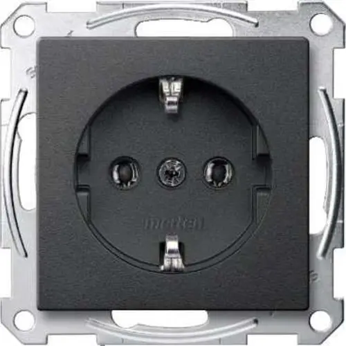 Schneider MTN2301-0414 wandcontactdoos 1v randaarde inbouw antraciet