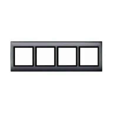 Schneider MTN400414 Aquadesign afdekraam 4V glanzend antraciet