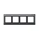 Schneider MTN400414 Aquadesign afdekraam 4V glanzend antraciet