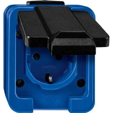 Schneider 279075 wandcontactdoos 1-voudig randaarde opbouw