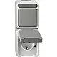 Schneider MTN3495-8029 Aquastar combinatie schakelaar/wandcontactdoos IP44 grijs