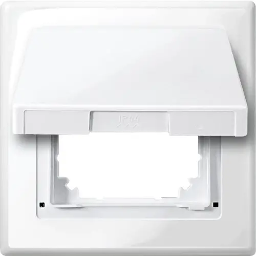Schneider 478019 M-Smart afdekraam 1V met klapdeksel glanzend wit RAL9010