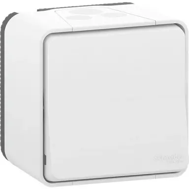 Schneider MUR39021 wisselschakelaar 1 wip/drukker opbouw wit