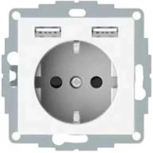 Schneider MTN2366-0319 wcd usb randaarde wit sysm